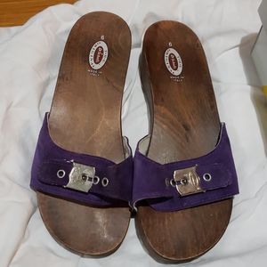Dr. Scholls rare purple suede original sandals